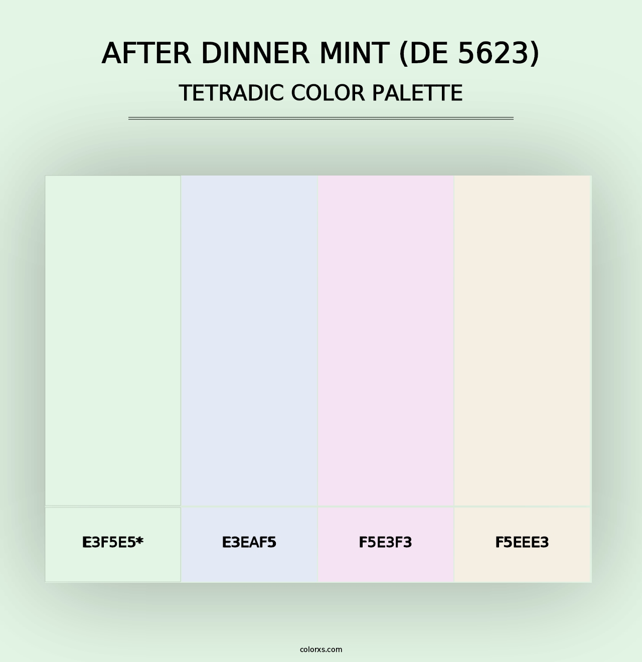 After Dinner Mint (DE 5623) - Tetradic Color Palette