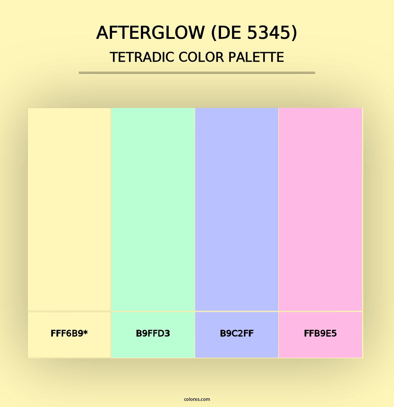 Afterglow (DE 5345) - Tetradic Color Palette