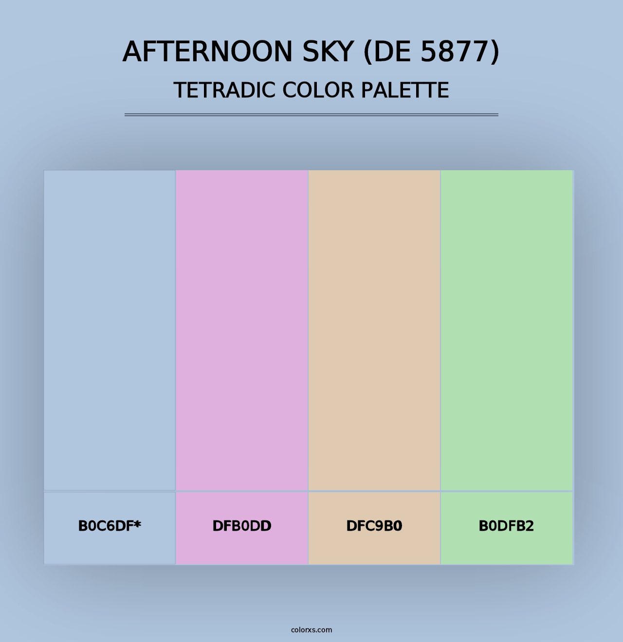 Afternoon Sky (DE 5877) - Tetradic Color Palette