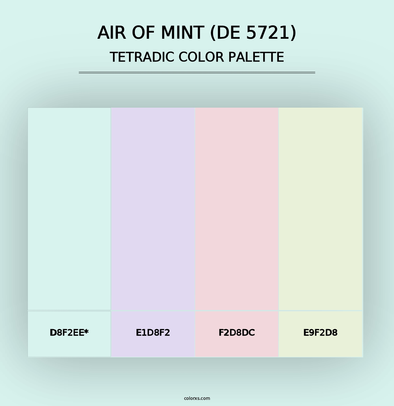 Air of Mint (DE 5721) - Tetradic Color Palette