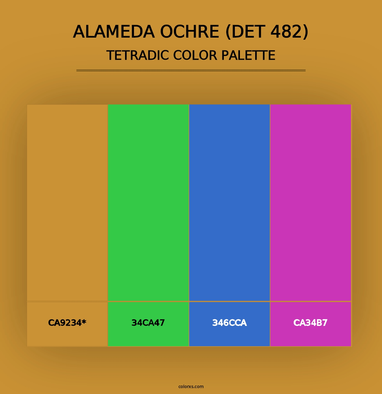 Alameda Ochre (DET 482) - Tetradic Color Palette