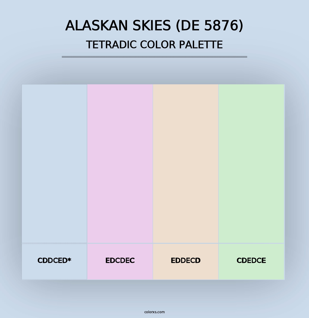 Alaskan Skies (DE 5876) - Tetradic Color Palette