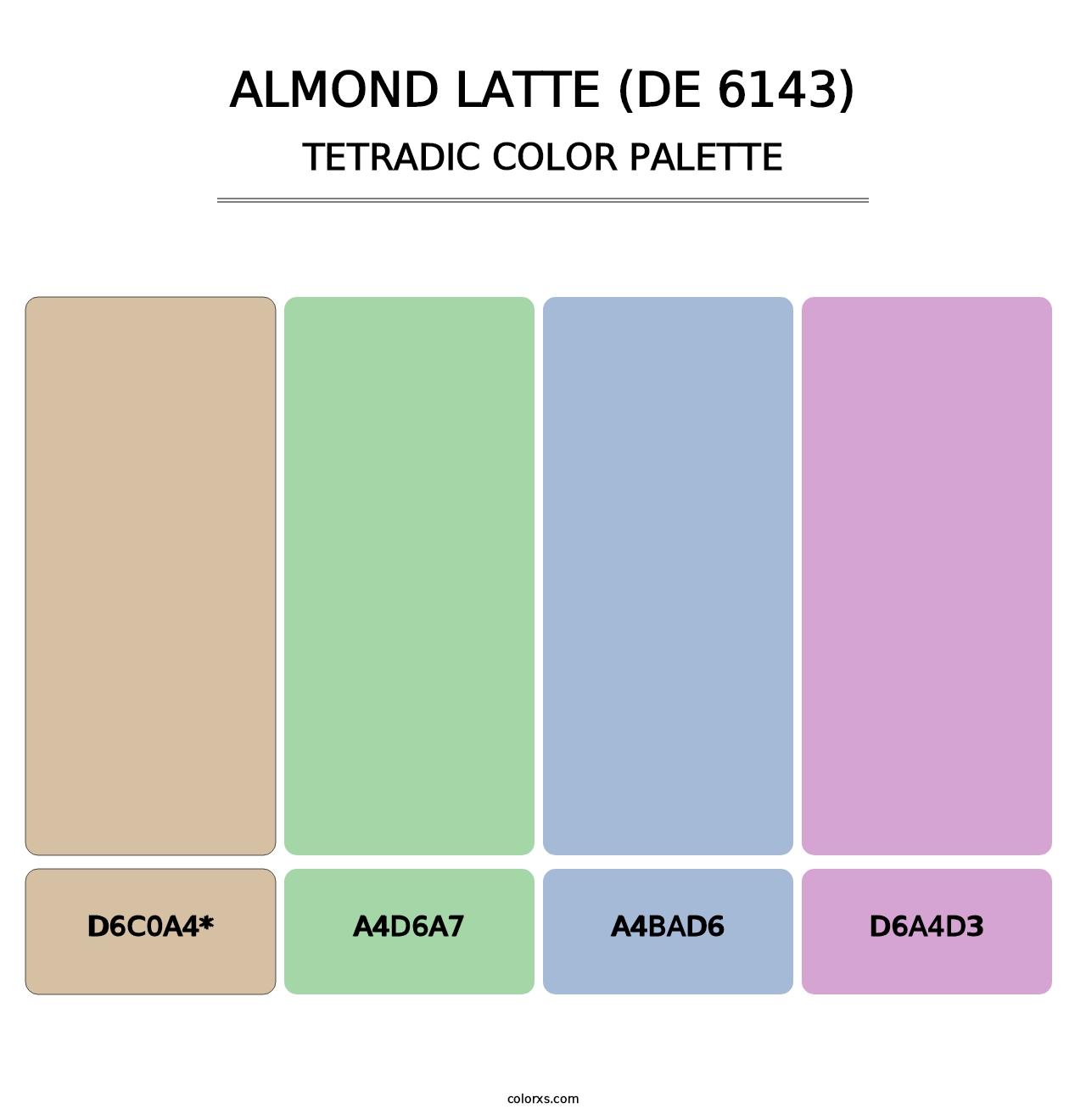 Almond Latte (DE 6143) - Tetradic Color Palette