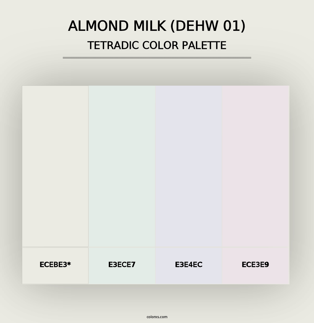 Almond Milk (DEHW 01) - Tetradic Color Palette