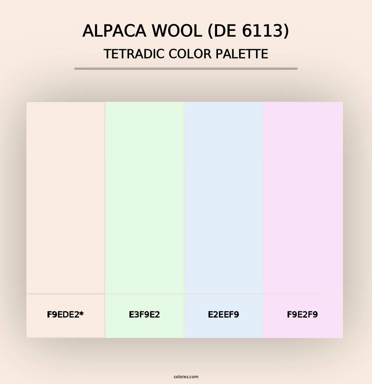 Alpaca Wool (DE 6113) - Tetradic Color Palette