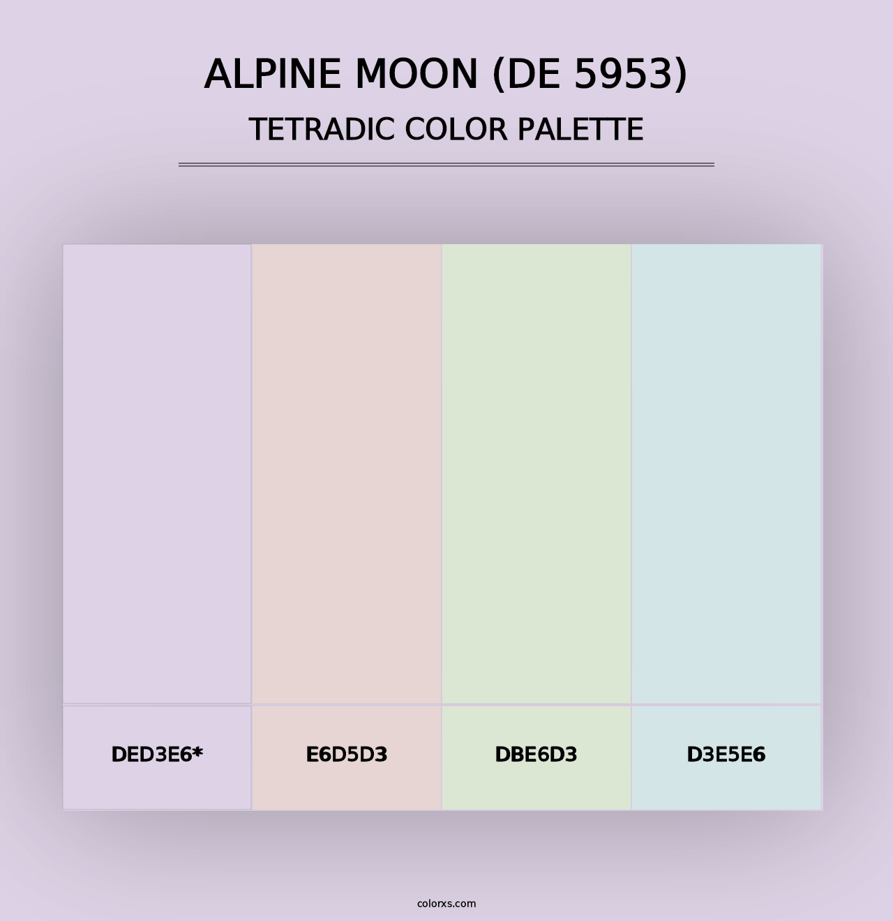 Alpine Moon (DE 5953) - Tetradic Color Palette