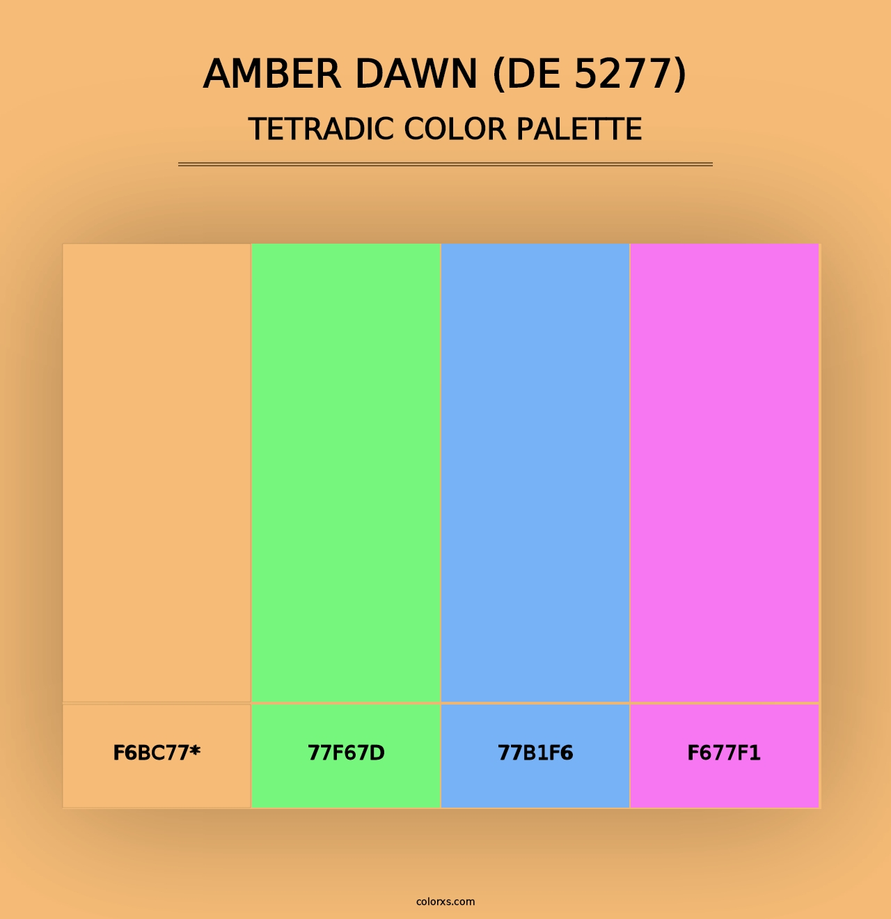 Amber Dawn (DE 5277) - Tetradic Color Palette