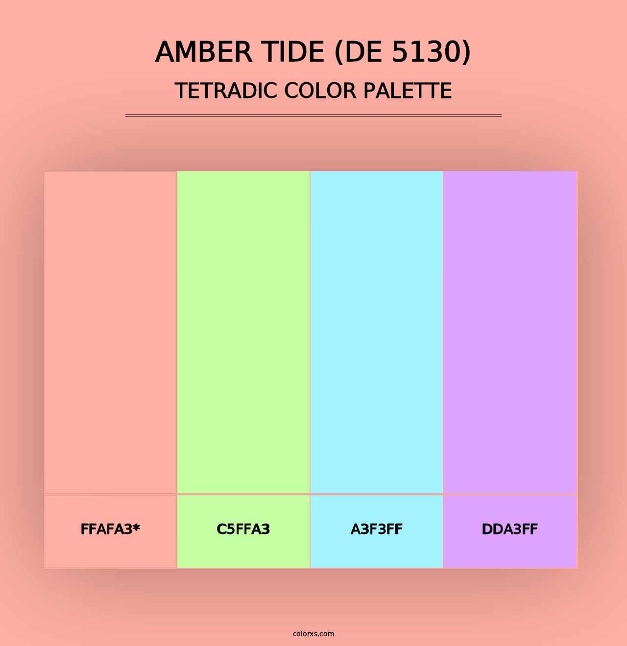 Amber Tide (DE 5130) - Tetradic Color Palette