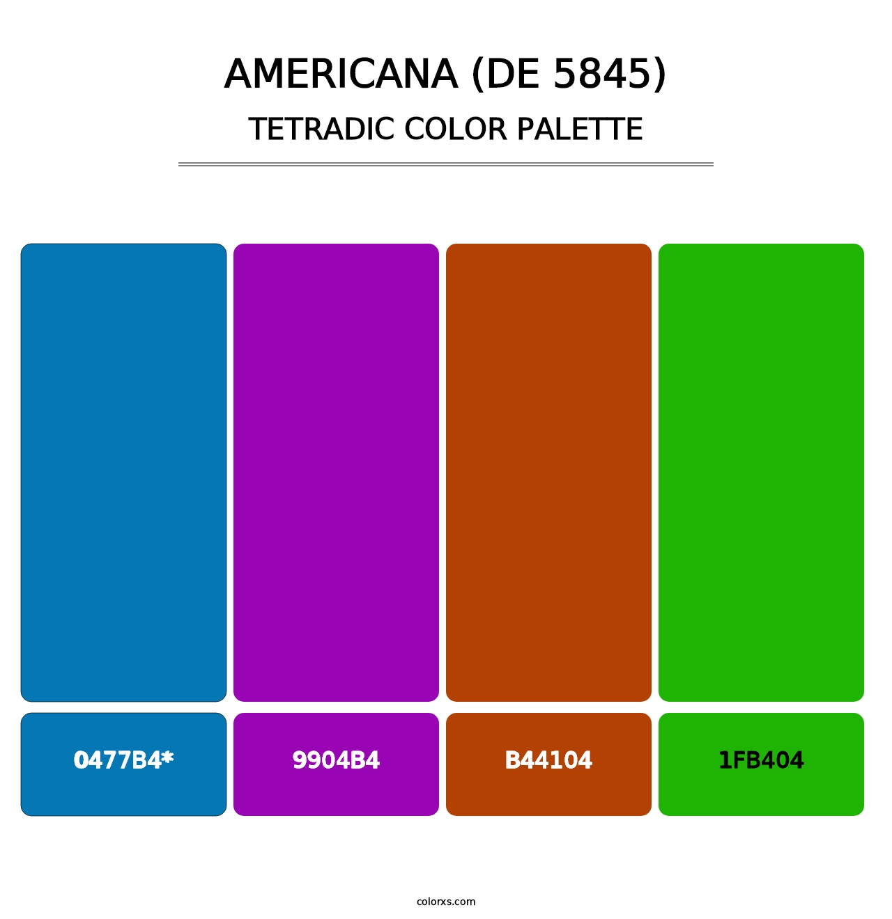 Americana (DE 5845) - Tetradic Color Palette