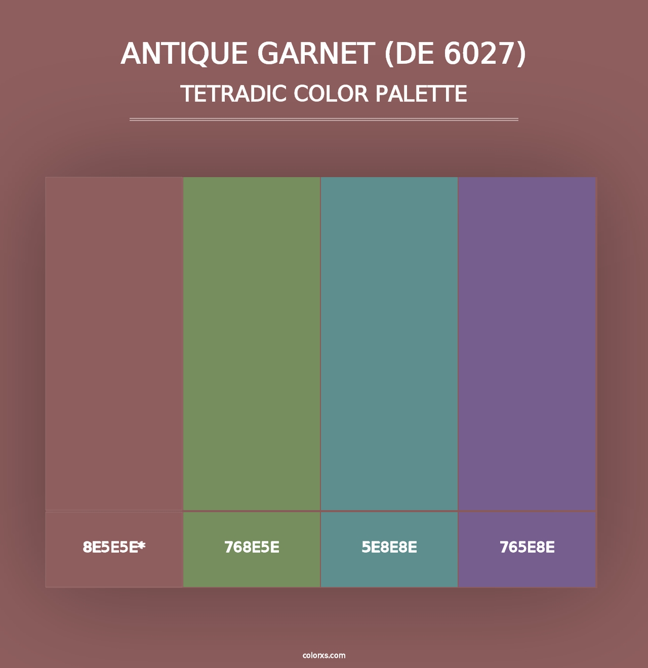 Antique Garnet (DE 6027) - Tetradic Color Palette