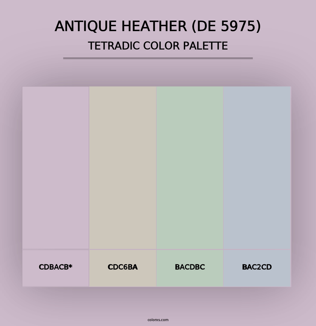 Antique Heather (DE 5975) - Tetradic Color Palette