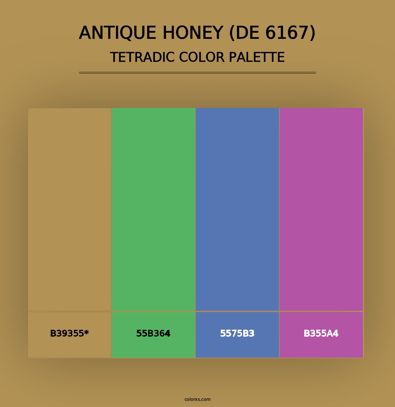 Antique Honey (DE 6167) - Tetradic Color Palette