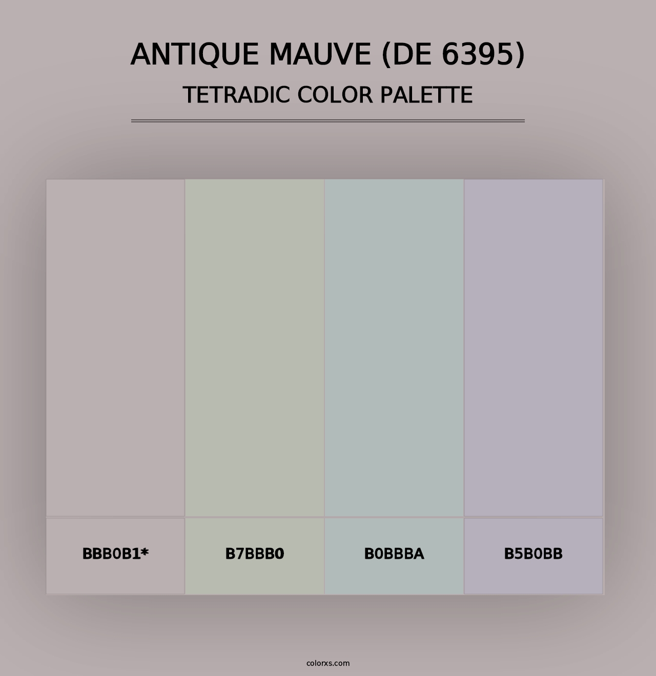 Antique Mauve (DE 6395) - Tetradic Color Palette