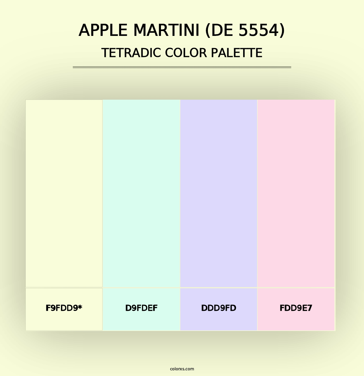 Apple Martini (DE 5554) - Tetradic Color Palette