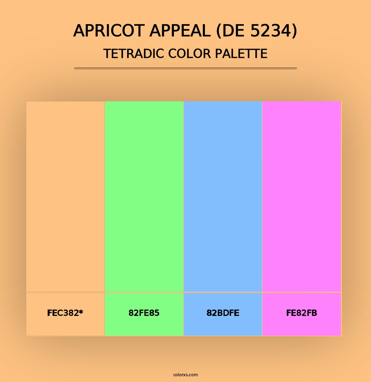 Apricot Appeal (DE 5234) - Tetradic Color Palette