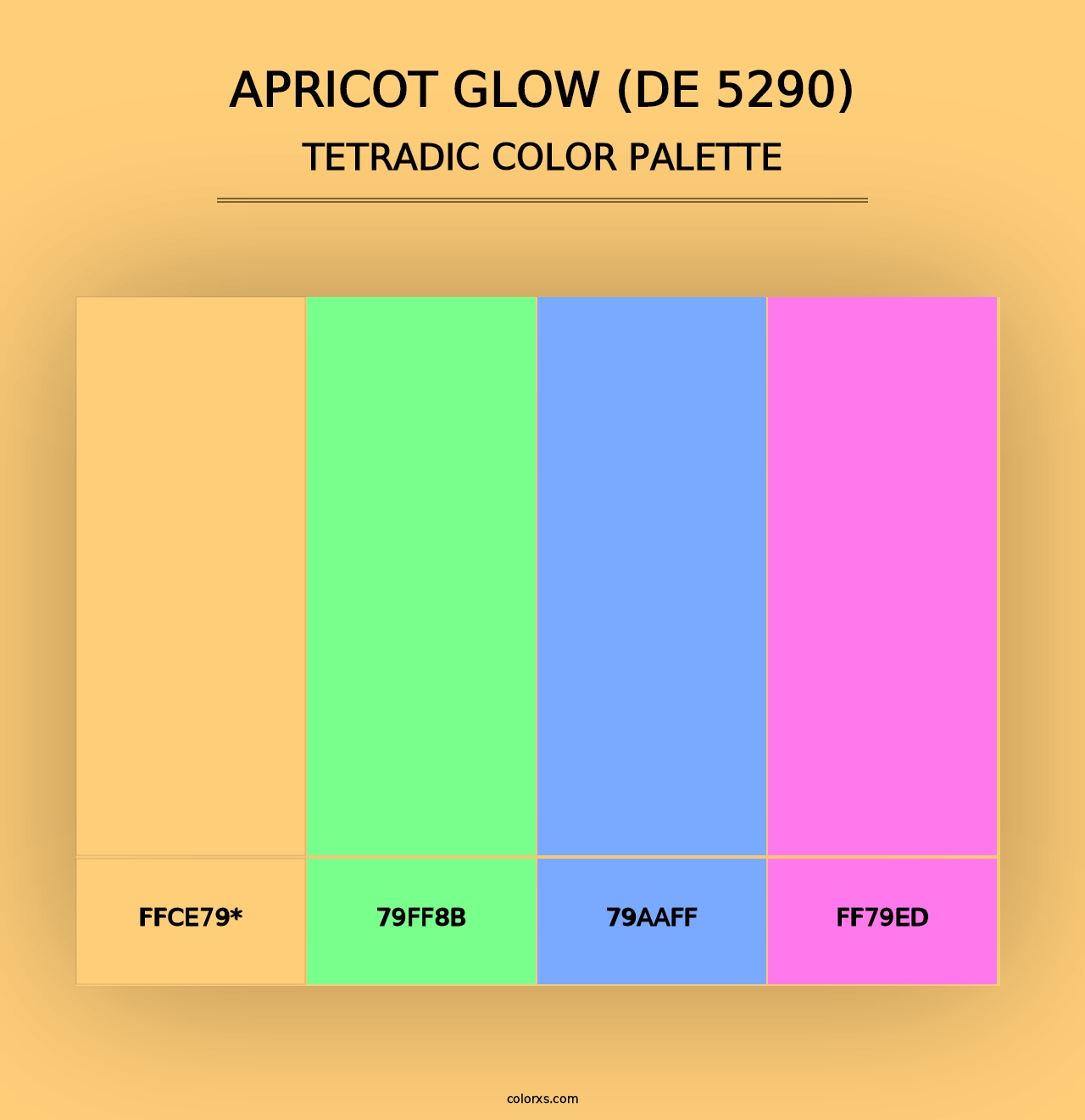 Apricot Glow (DE 5290) - Tetradic Color Palette