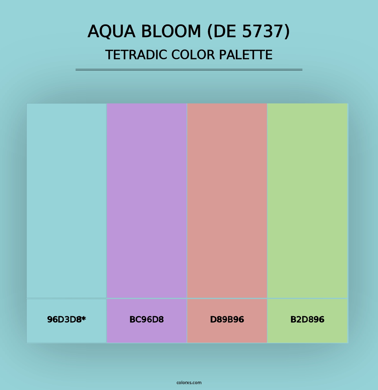 Aqua Bloom (DE 5737) - Tetradic Color Palette