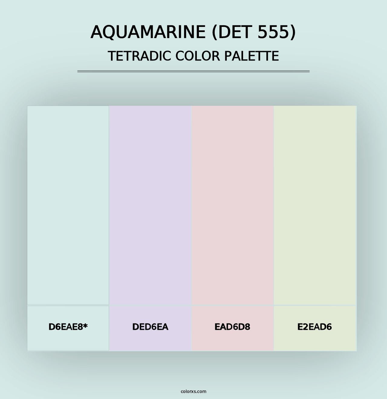 Aquamarine (DET 555) - Tetradic Color Palette