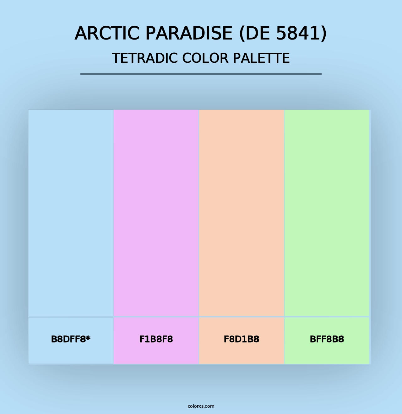 Arctic Paradise (DE 5841) - Tetradic Color Palette