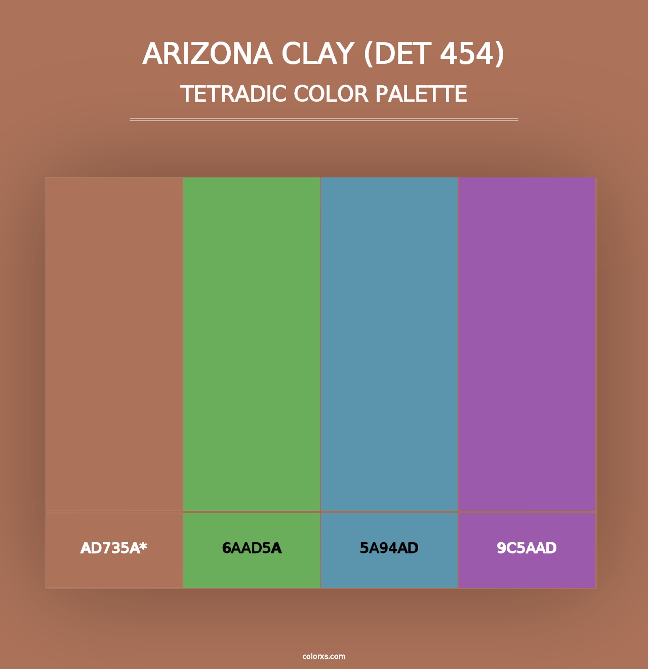 Arizona Clay (DET 454) - Tetradic Color Palette