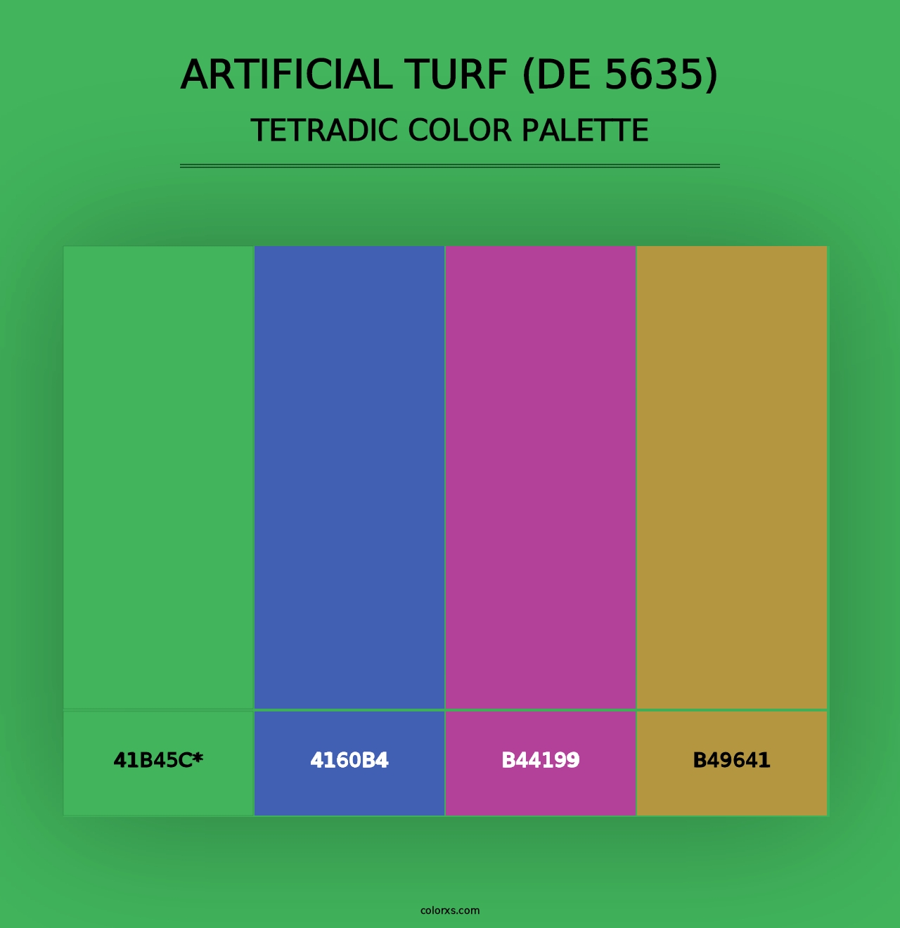 Artificial Turf (DE 5635) - Tetradic Color Palette