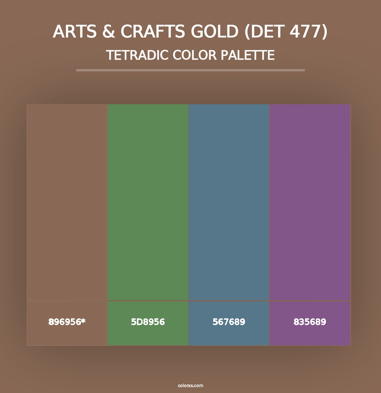 Arts & Crafts Gold (DET 477) - Tetradic Color Palette