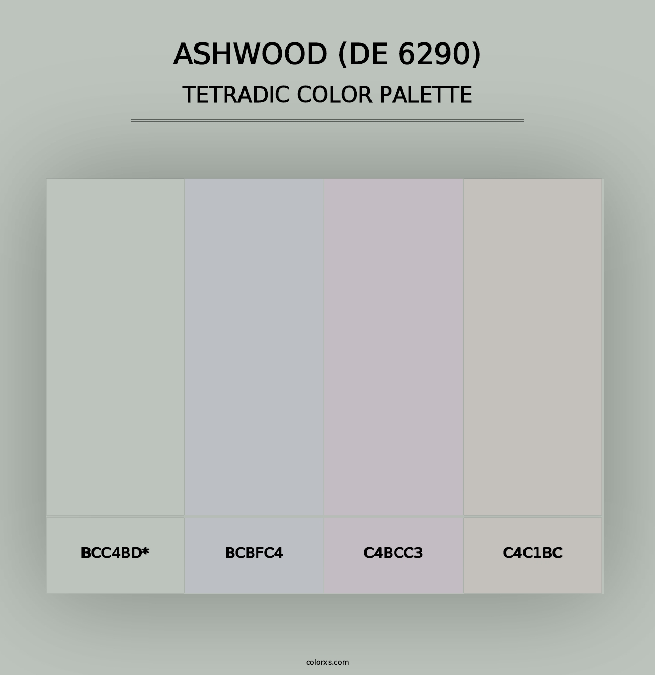 Ashwood (DE 6290) - Tetradic Color Palette