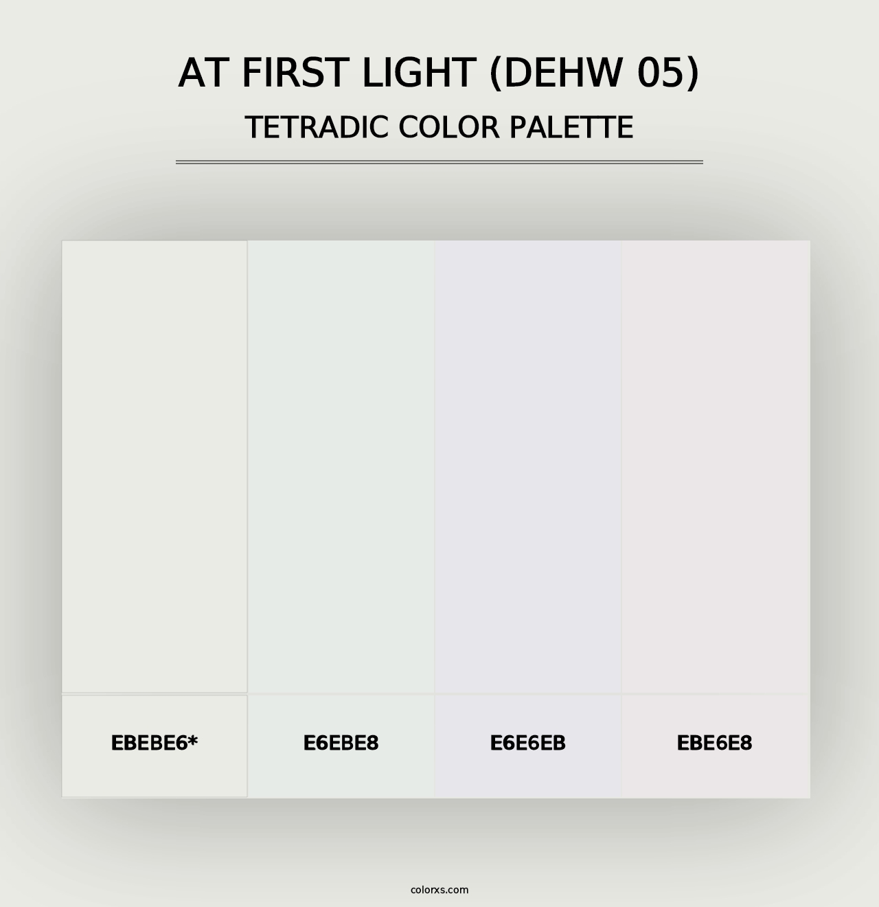 At First Light (DEHW 05) - Tetradic Color Palette