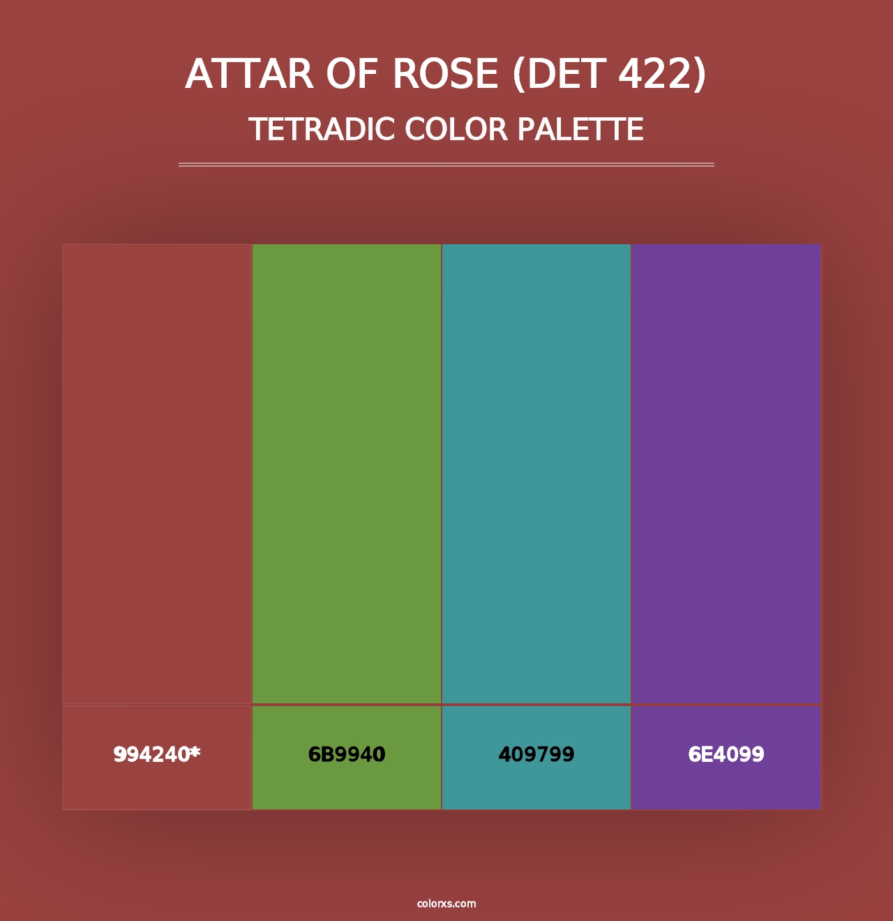 Attar of Rose (DET 422) - Tetradic Color Palette