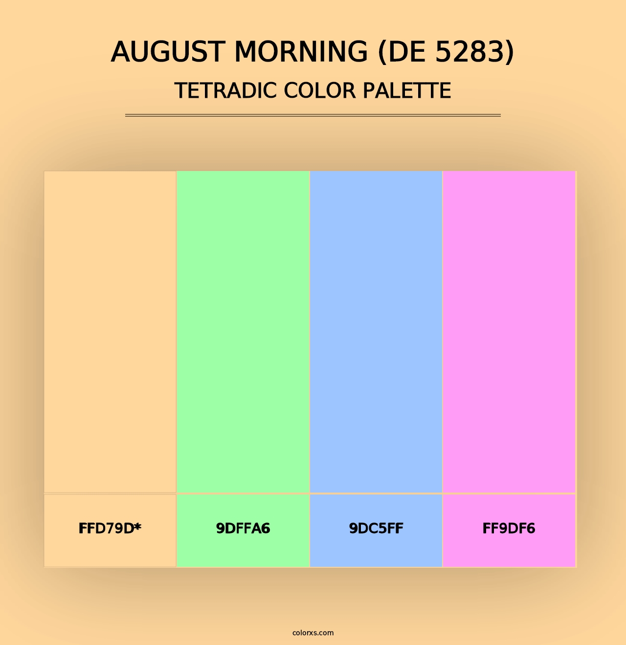 August Morning (DE 5283) - Tetradic Color Palette