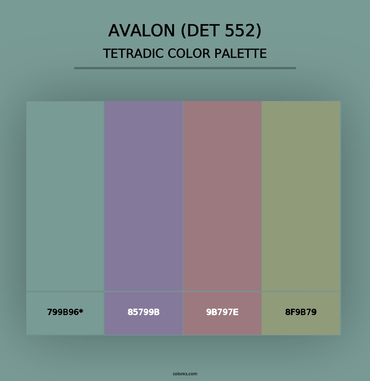 Avalon (DET 552) - Tetradic Color Palette