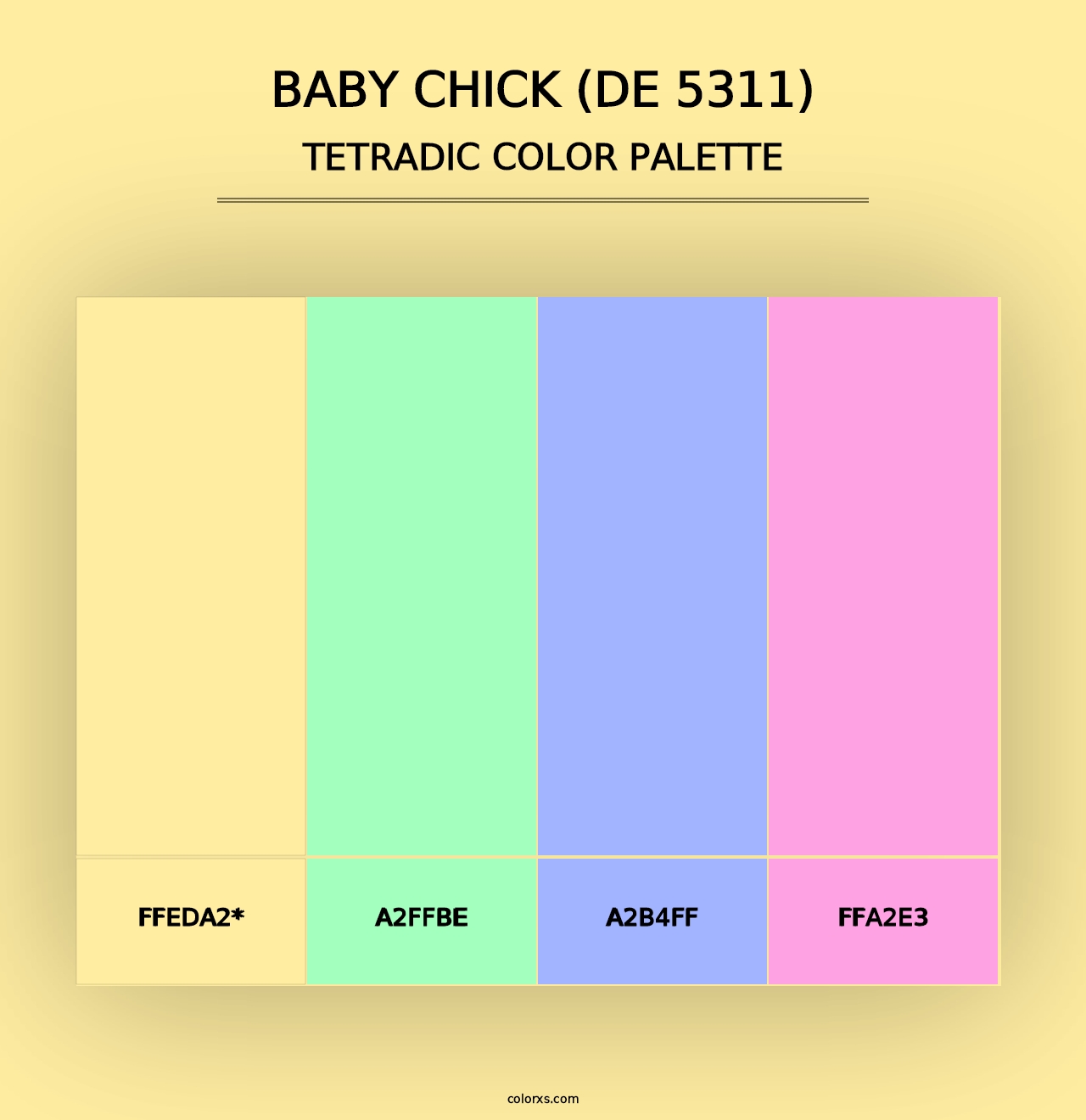 Baby Chick (DE 5311) - Tetradic Color Palette