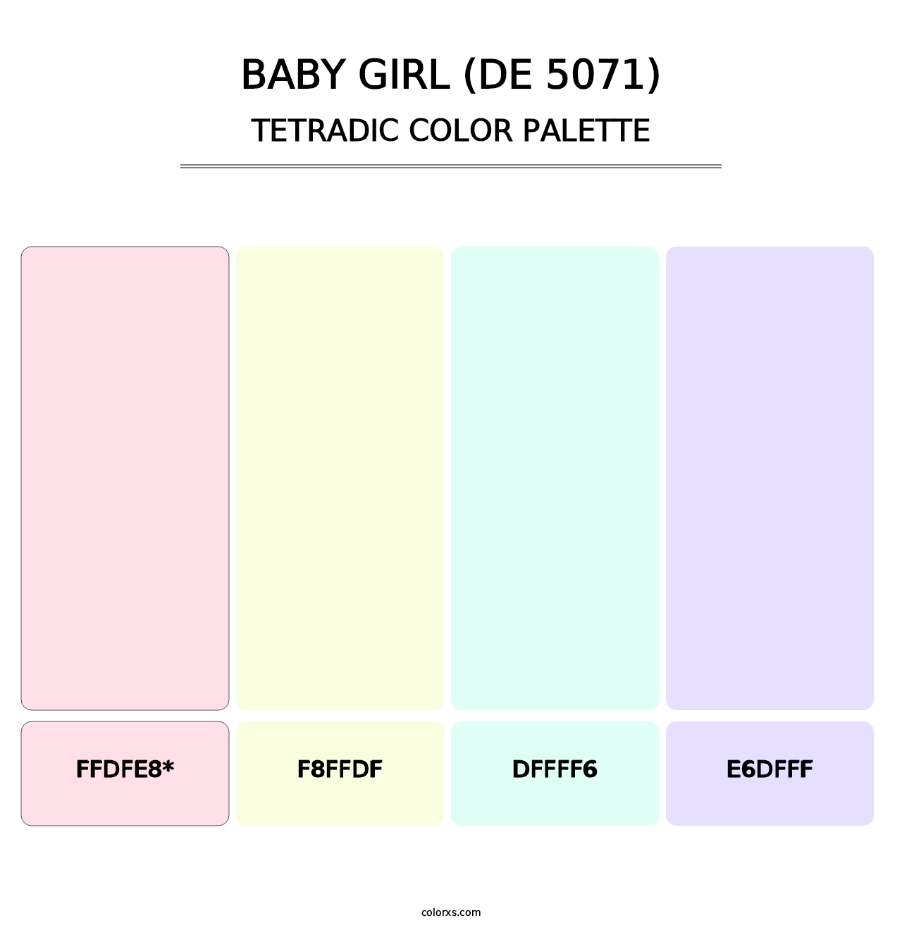 Baby Girl (DE 5071) - Tetradic Color Palette