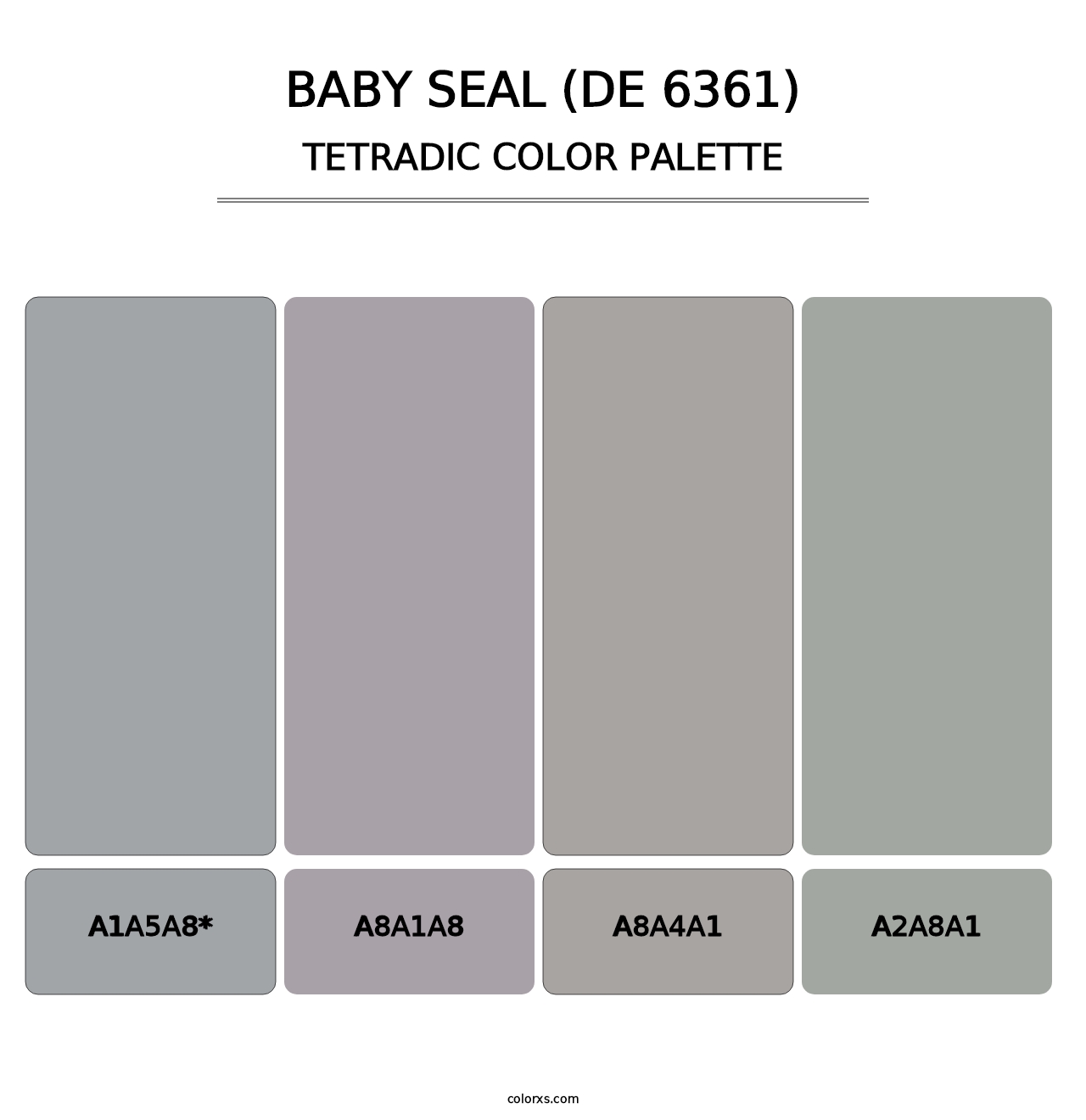 Baby Seal (DE 6361) - Tetradic Color Palette