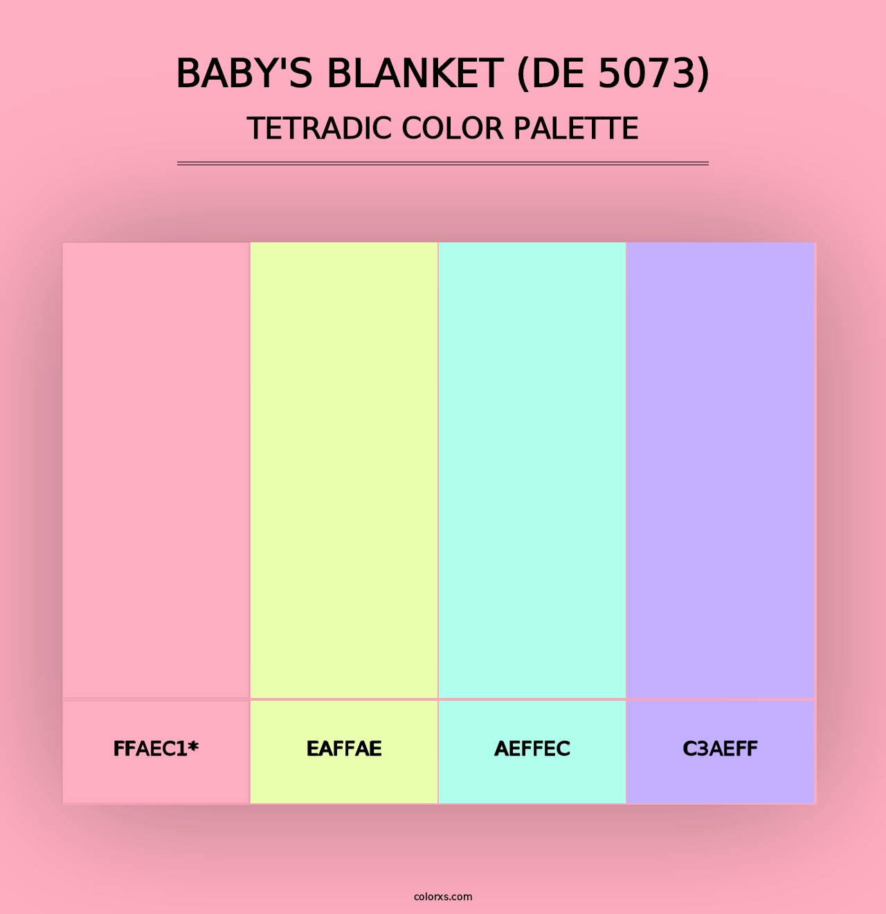 Baby's Blanket (DE 5073) - Tetradic Color Palette