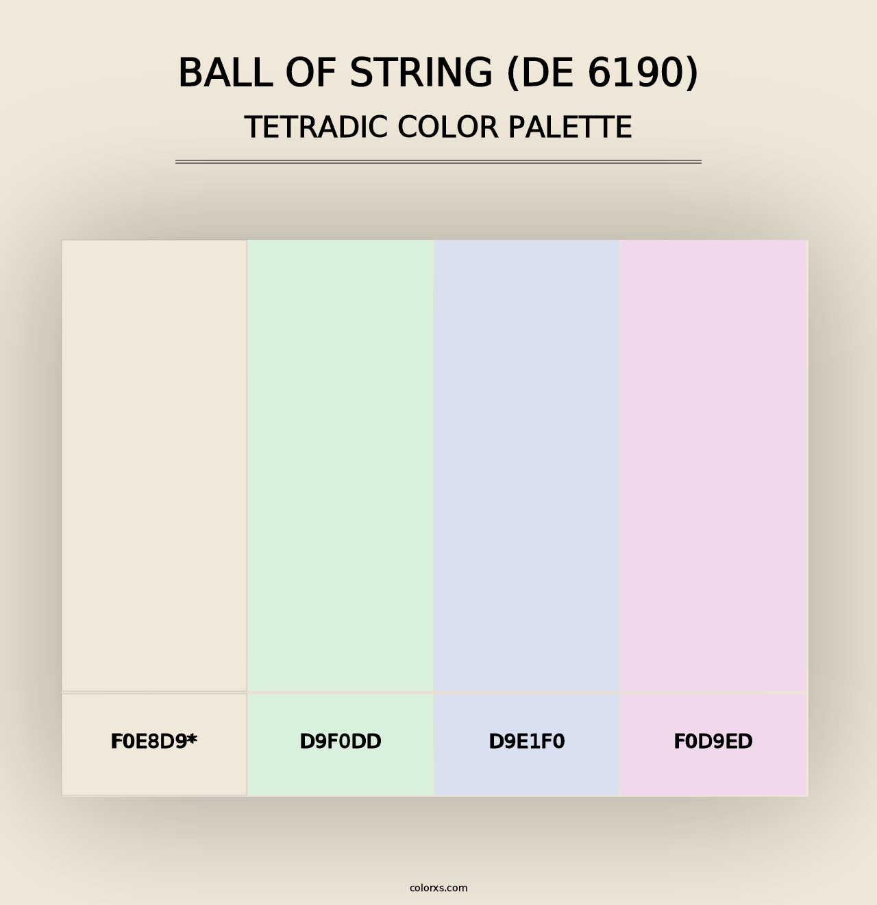 Ball of String (DE 6190) - Tetradic Color Palette