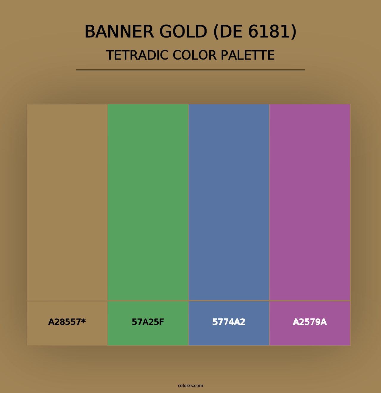 Banner Gold (DE 6181) - Tetradic Color Palette