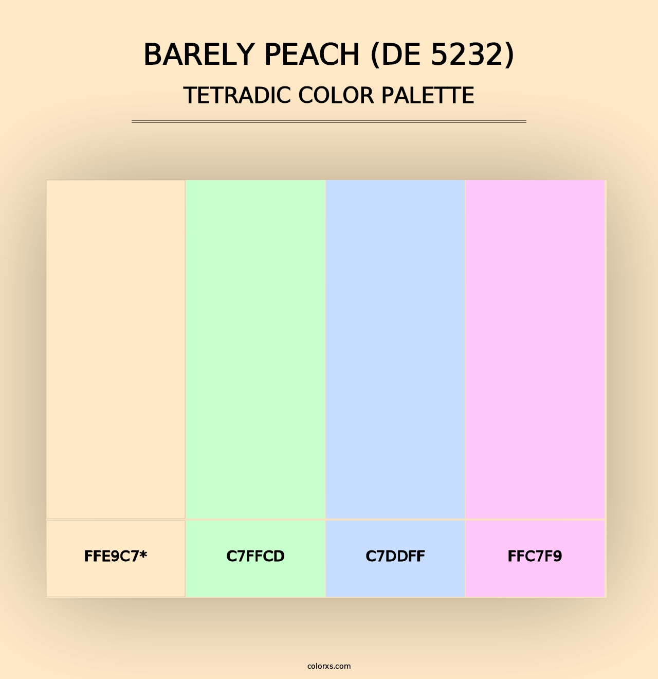 Barely Peach (DE 5232) - Tetradic Color Palette