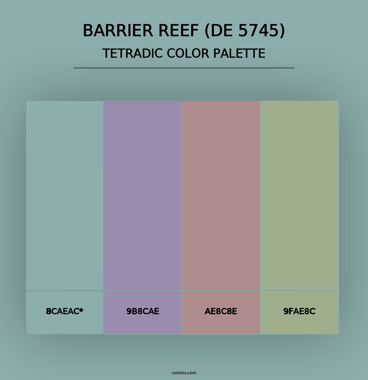 Barrier Reef (DE 5745) - Tetradic Color Palette