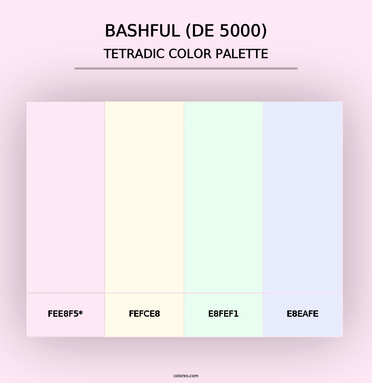 Bashful (DE 5000) - Tetradic Color Palette