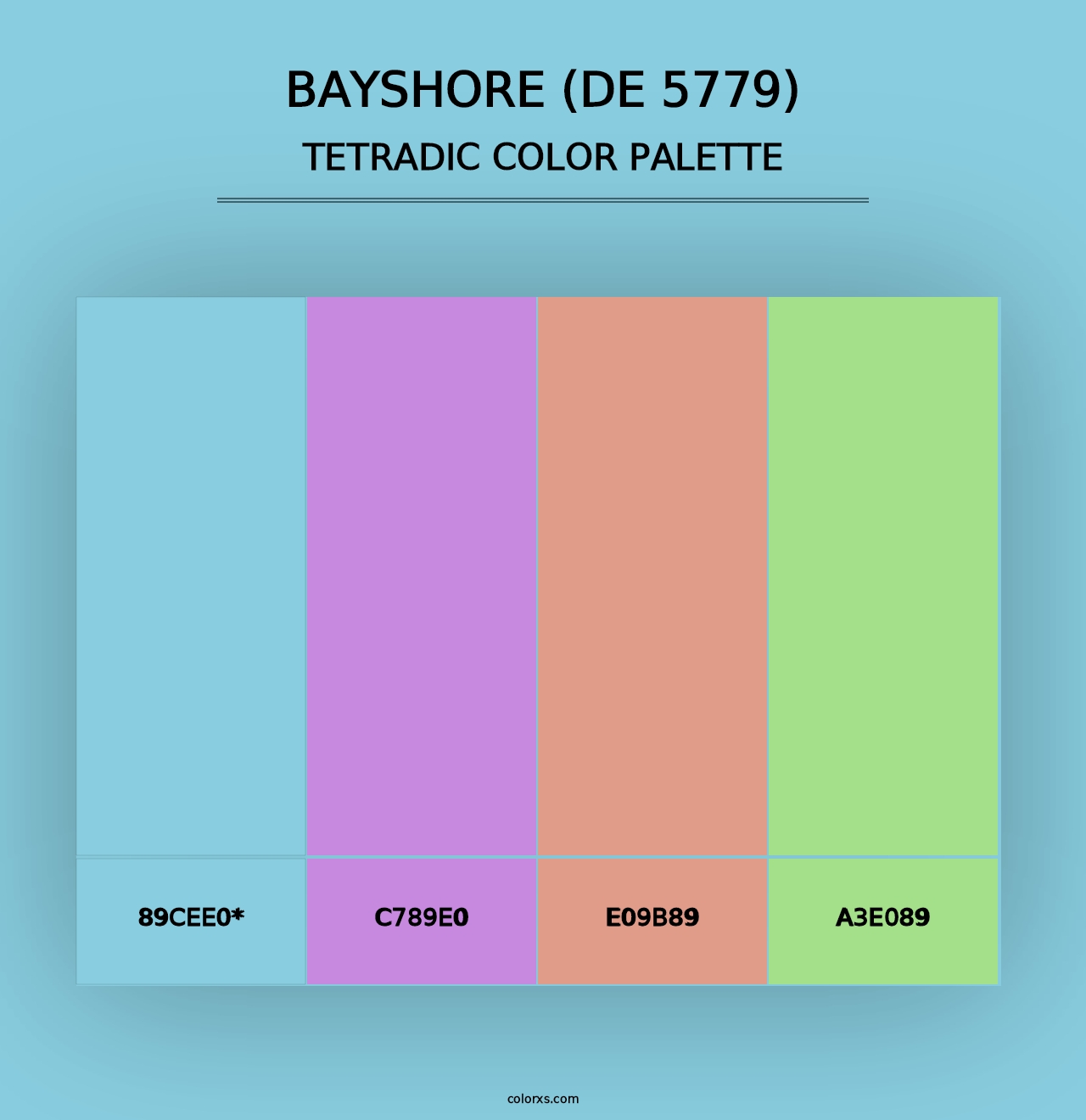 Bayshore (DE 5779) - Tetradic Color Palette