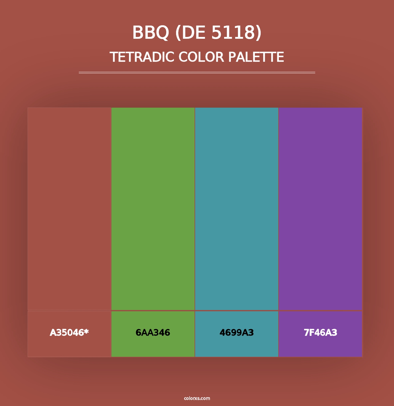 BBQ (DE 5118) - Tetradic Color Palette