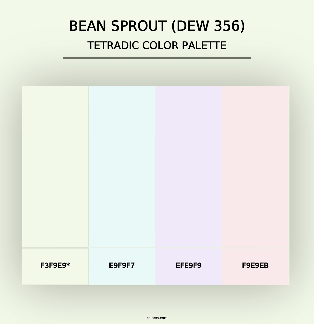 Bean Sprout (DEW 356) - Tetradic Color Palette