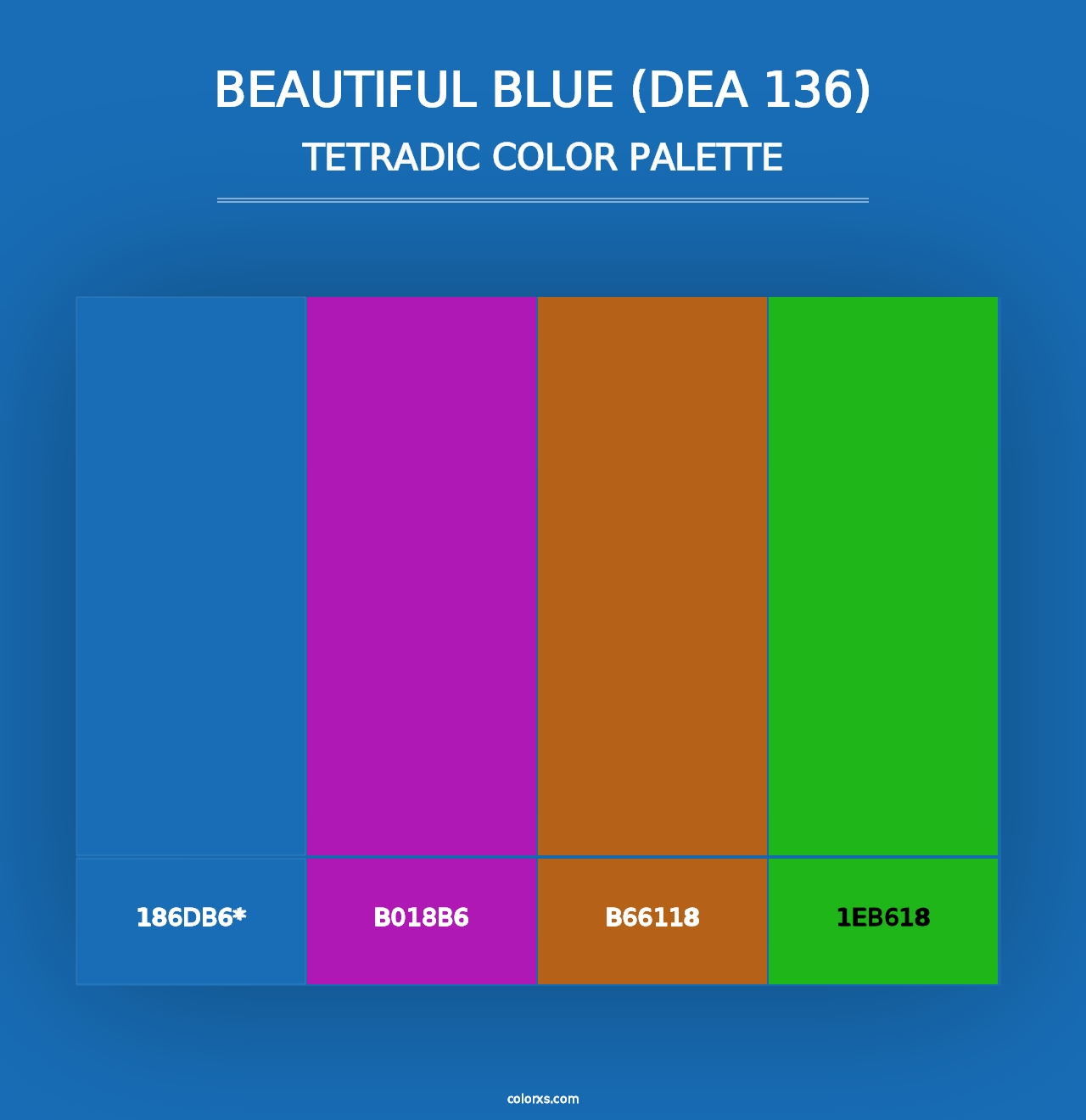 Beautiful Blue (DEA 136) - Tetradic Color Palette