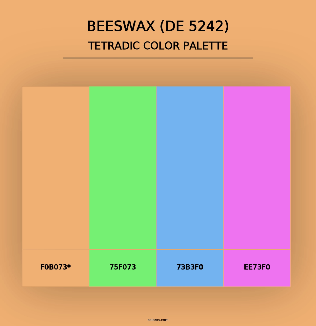 Beeswax (DE 5242) - Tetradic Color Palette