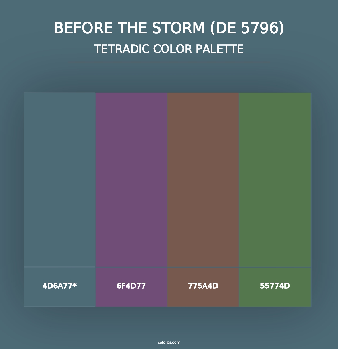 Before the Storm (DE 5796) - Tetradic Color Palette