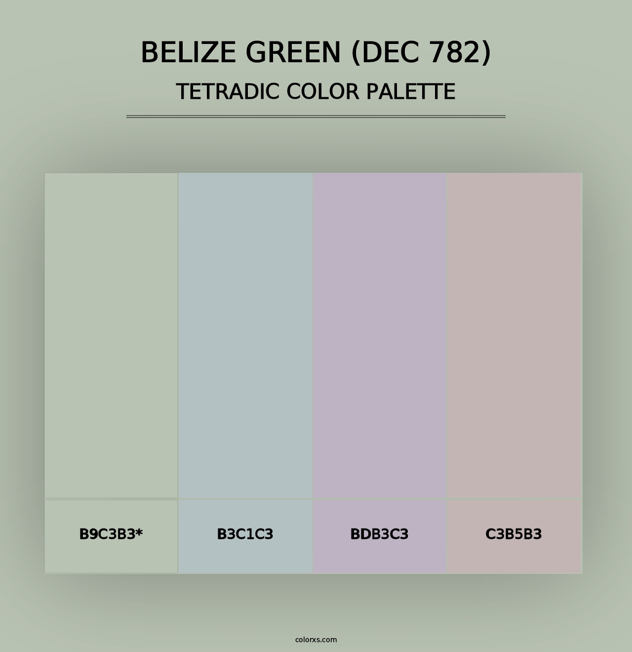 Belize Green (DEC 782) - Tetradic Color Palette