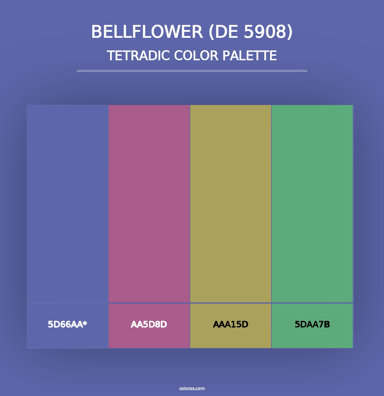 Bellflower (DE 5908) - Tetradic Color Palette