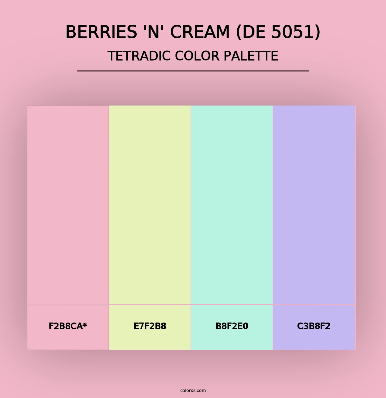 Berries 'n' Cream (DE 5051) - Tetradic Color Palette