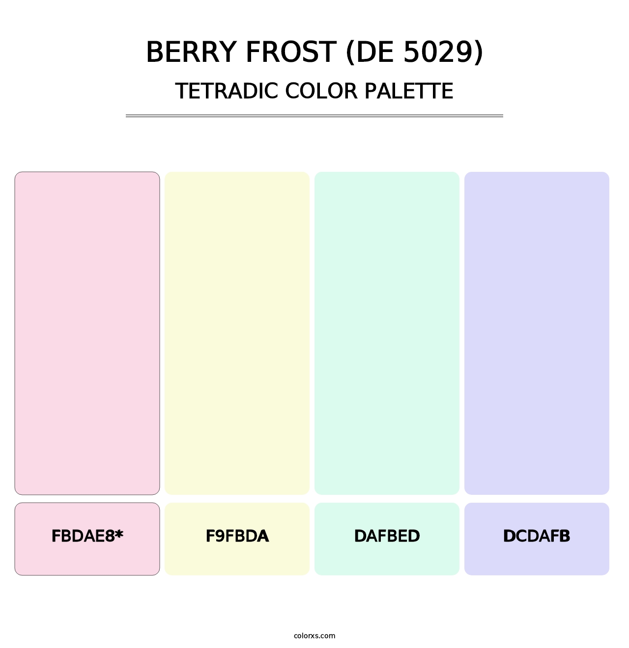 Berry Frost (DE 5029) - Tetradic Color Palette